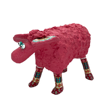 Load image into Gallery viewer, Pink Whimsical Sheep Sculpture (Large)
