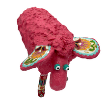Load image into Gallery viewer, Pink Whimsical Sheep Sculpture (Large)

