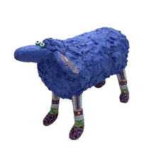 Load image into Gallery viewer, Purple Whimsical Sheep Sculpture (Large)
